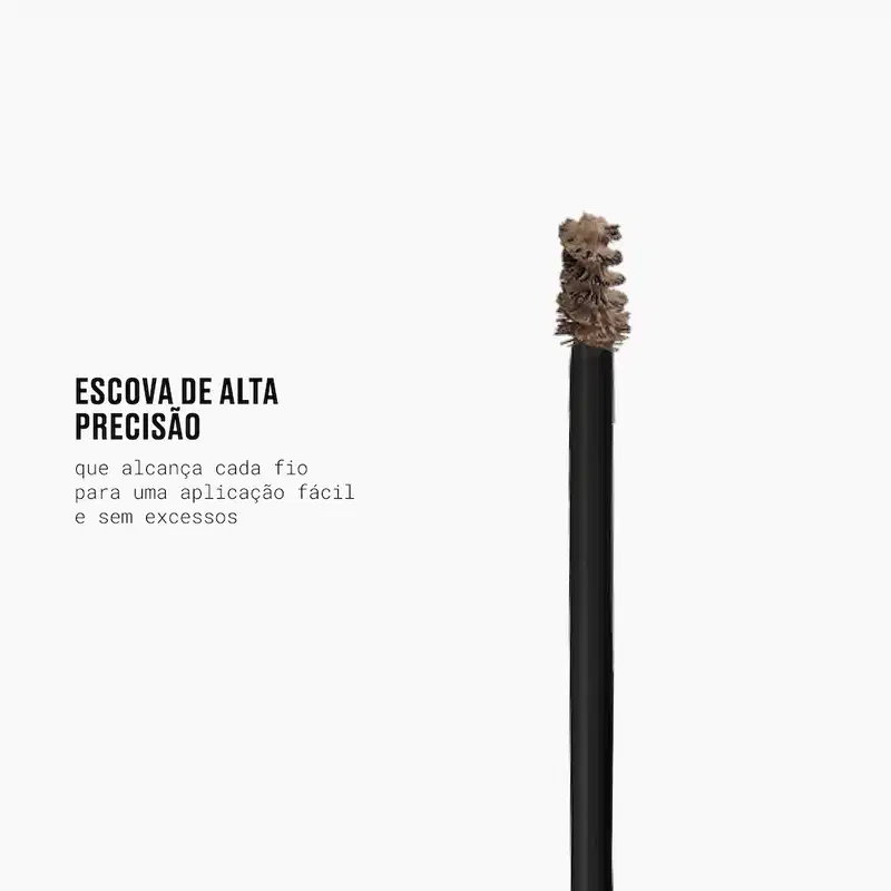 ESCOVA DE ALTA PRECISÃO que alcança cada fio para uma aplicação fácil e sem excessos