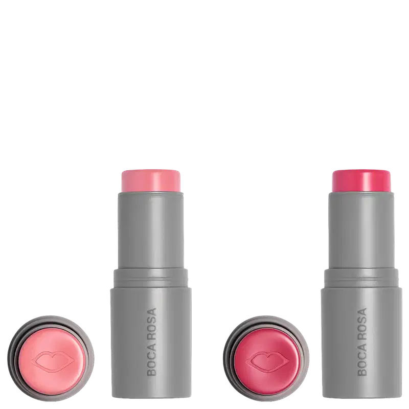 Kit Boca Rosa Stick Cor Gyn + Jampa, 2 sticks de maquiagem multifuncional.
