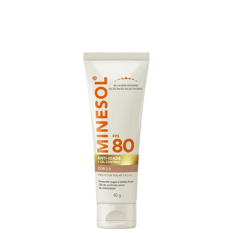 NeoStrata Minesol Anti-idade + Oil Control FPS 80 Com Cor 2.0 - Protetor Solar 40g