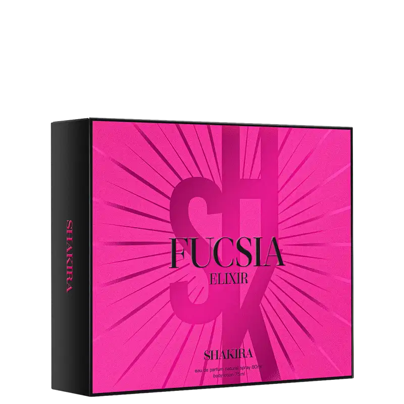 Conjunto Fucsia Elixir Shakira Feminino - Perfume Eau de Parfum 80ml + Loção Corporal 75ml