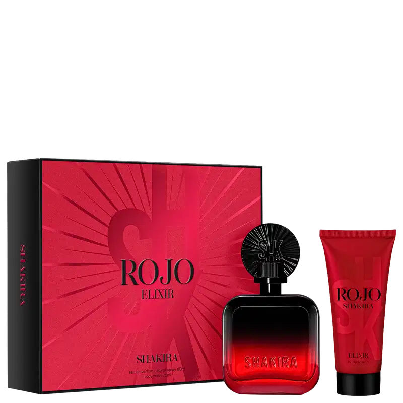 Conjunto Rojo Elixir Shakira Feminino - Perfume Eau de Parfum 80ml + Loção Corporal 75ml