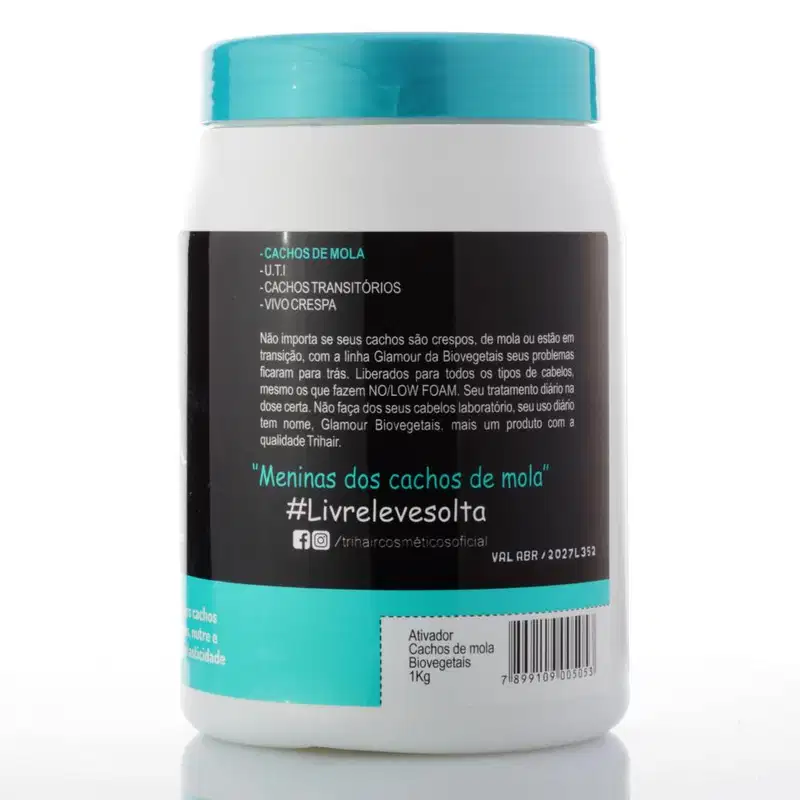 BIO VEGETAIS GLAMOUR ATIVADOR CACHOS DE MOLA  1KG