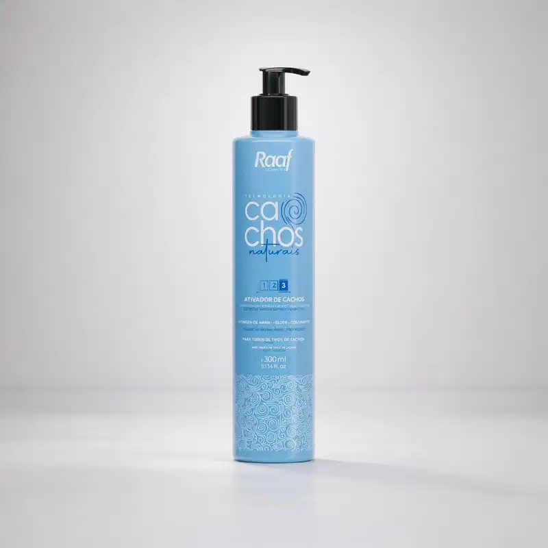 Kit Cachos Naturais Completo Shampoo, Máscara + Ativador de Cachos Raaf Cosmetics