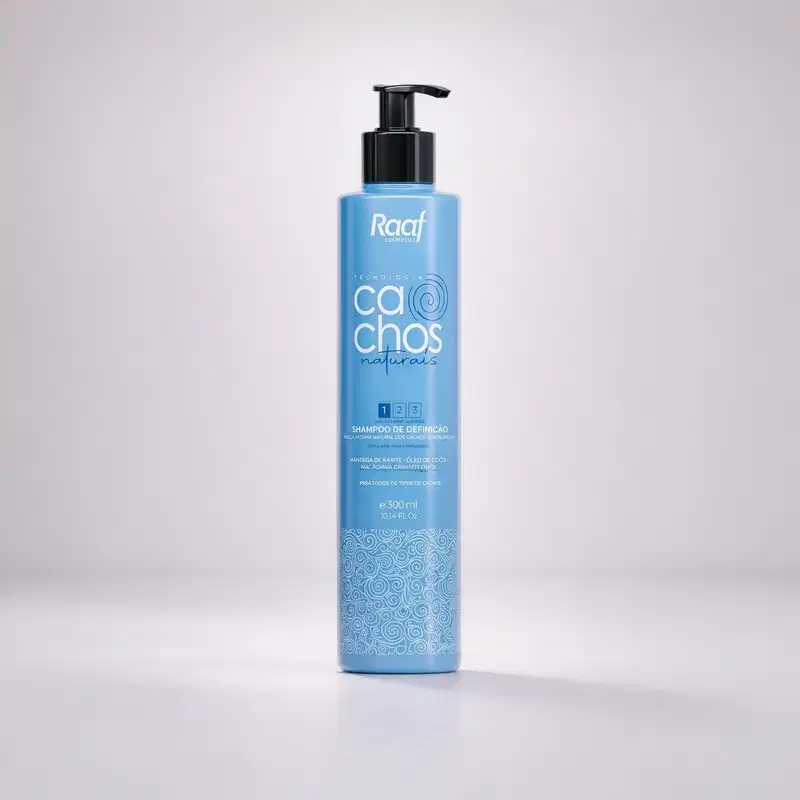 Kit Cachos Naturais Completo Shampoo, Máscara + Ativador de Cachos Raaf Cosmetics