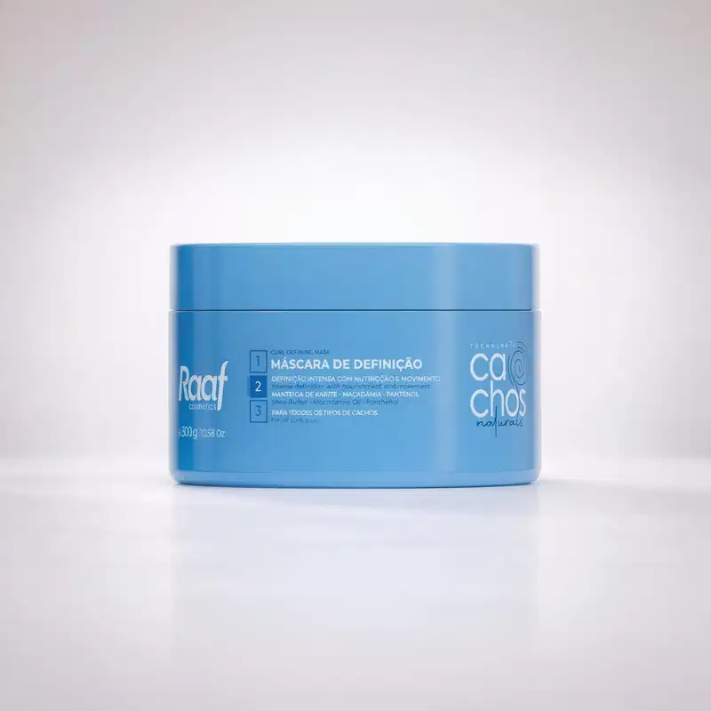 Kit Cachos Naturais Completo Shampoo, Máscara + Ativador de Cachos Raaf Cosmetics