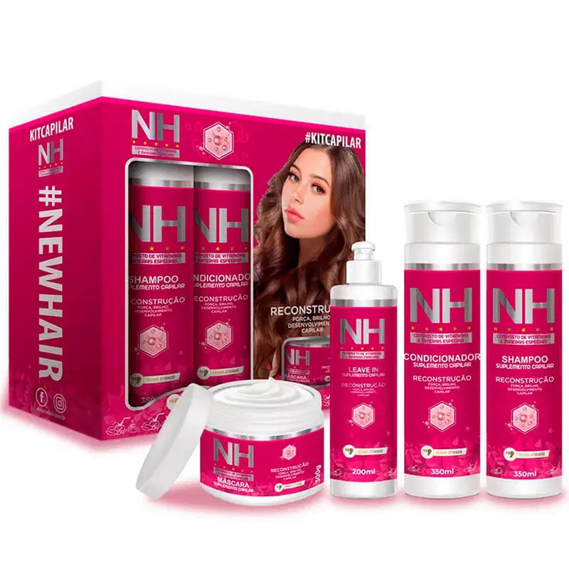 Belkit NH New Hair - Kit Combo Reconstrução e Crescimento Capilar (7 Produtos)