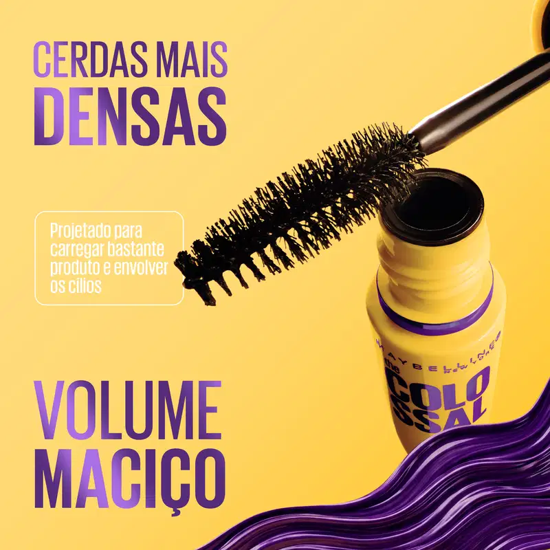 Maybelline The Colossal Volum'Express Preto - Máscara de Cílios Lavável 9,2ml