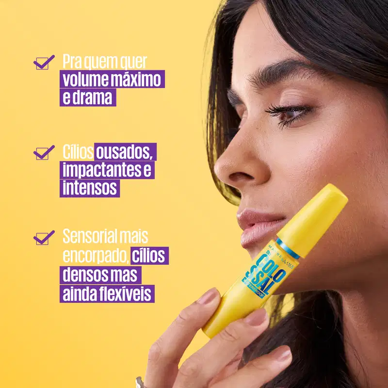 Maybelline The Colossal Preto - Máscara de Cílios à Prova D'água 9,2ml