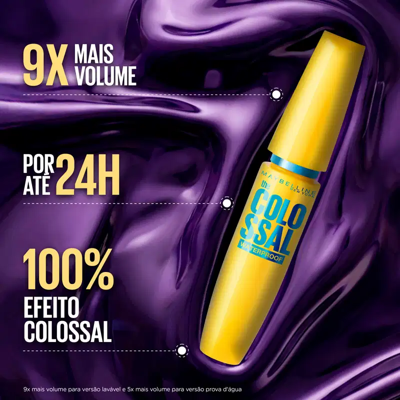 Maybelline The Colossal Preto - Máscara de Cílios à Prova D'água 9,2ml