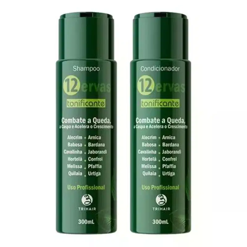 TRIHAIR KIT SHAMPOO+CONDICIONADOR 12 ERVAS TONIFICANTE 600ML