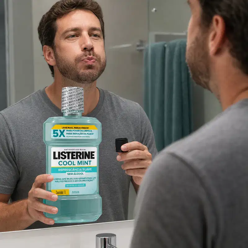 Antisséptico Bucal Listerine Cool Mint Sem Álcool 1l