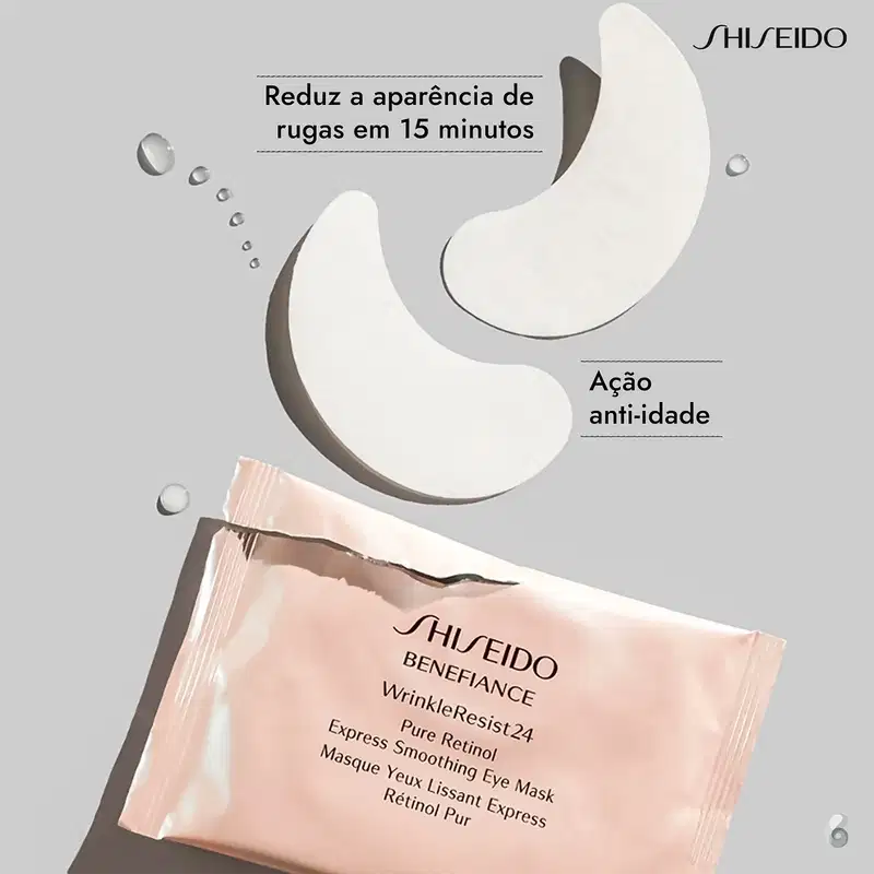 Shiseido Benefiance Wrinkle Resist24 Pure Retinol - Máscara Redutor de Linhas para Área dos Olhos (12 Sachês)