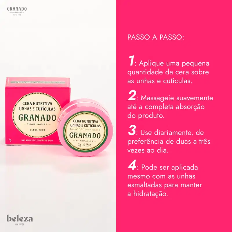 Granado Pink Cera Nutritiva - Hidratante para Unhas e Cutículas 7g