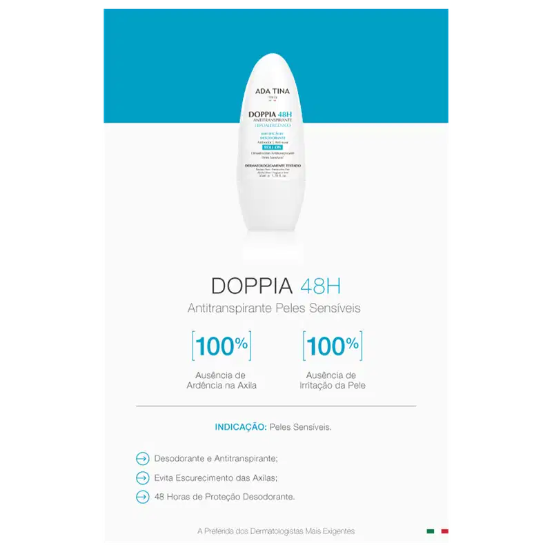 Ada Tina Doppia 48h - Desodorante Unissex Roll-on 50ml