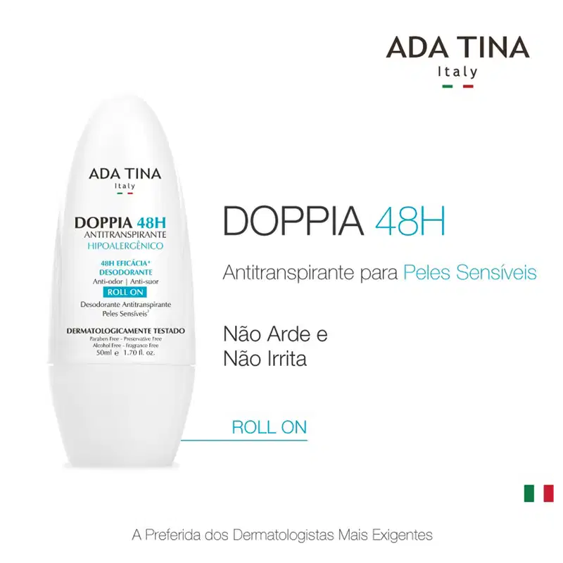 Ada Tina Doppia 48h - Desodorante Unissex Roll-on 50ml