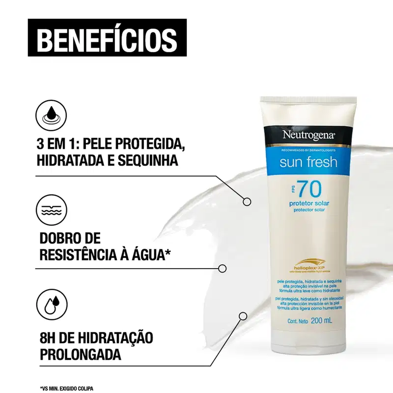 Neutrogena Sun Fresh FPS70 - Protetor Solar 200ml