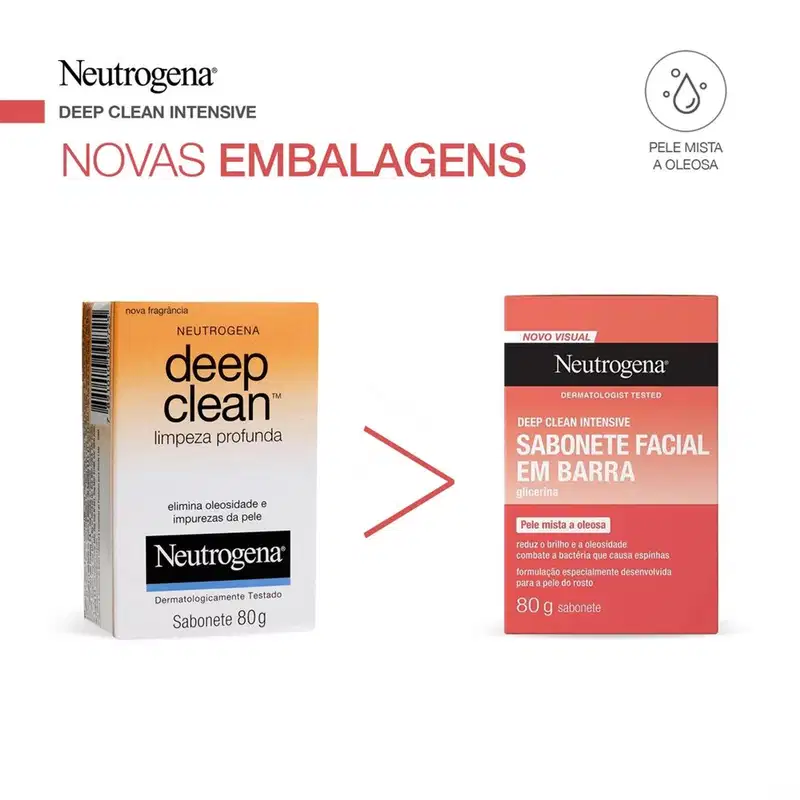 Neutrogena Deep Clean - Sabonete em Barra Facial 80g