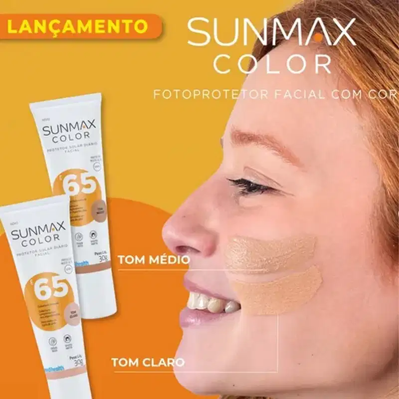 Sunmax Color FPS65 Médio - Protetor Solar com Cor 30g