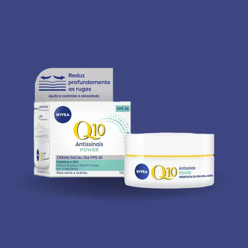 Creme Facial Q10 Pele Oleosa Antissinais Dia 52g – Nívea