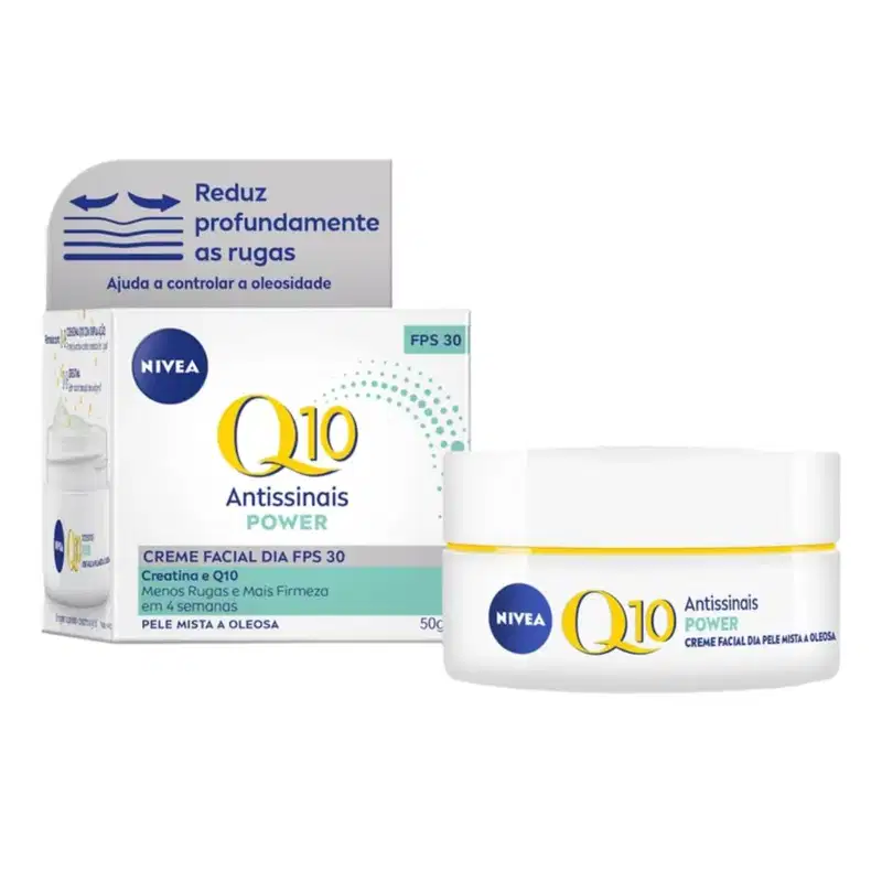 Creme Facial Q10 Pele Oleosa Antissinais Dia 52g – Nívea