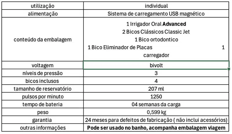 Waterpik Cordless Advanced WP580 - Irrigador Oral Portátil