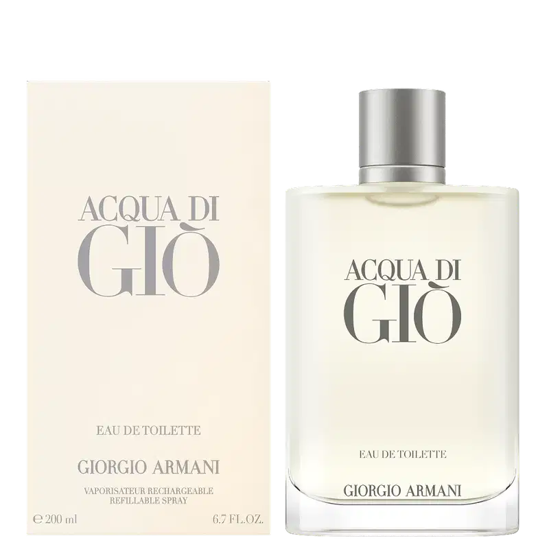 A imagem mostra o perfume importado masculino Acqua di Giò Pour Homme de Giorgio Armani.
