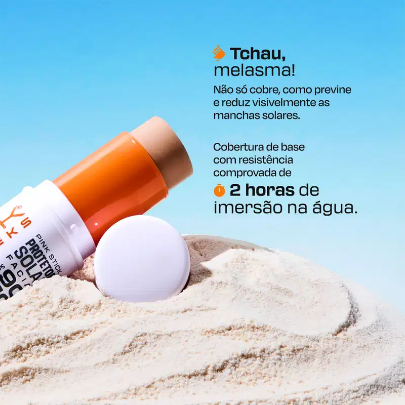 Pink Cheeks Pink Stick 15KM FPS 90 - Protetor Solar com Cor 14g