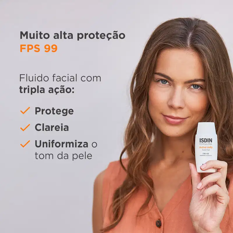 ISDIN Foto Ultra Active Unify FPS 99 - Protetor Solar Facial 50ml