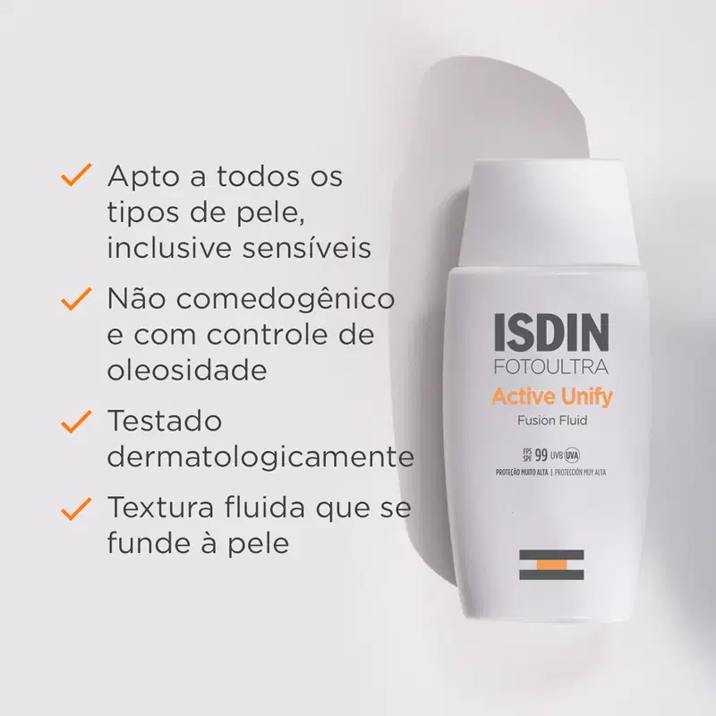 ISDIN Foto Ultra Active Unify FPS 99 - Protetor Solar Facial 50ml