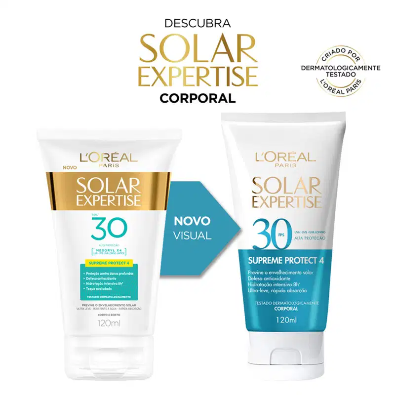 L'Oréal Paris Solar Expertise Supreme Protect 4 FPS 30 - Protetor Solar Corporal 120ml