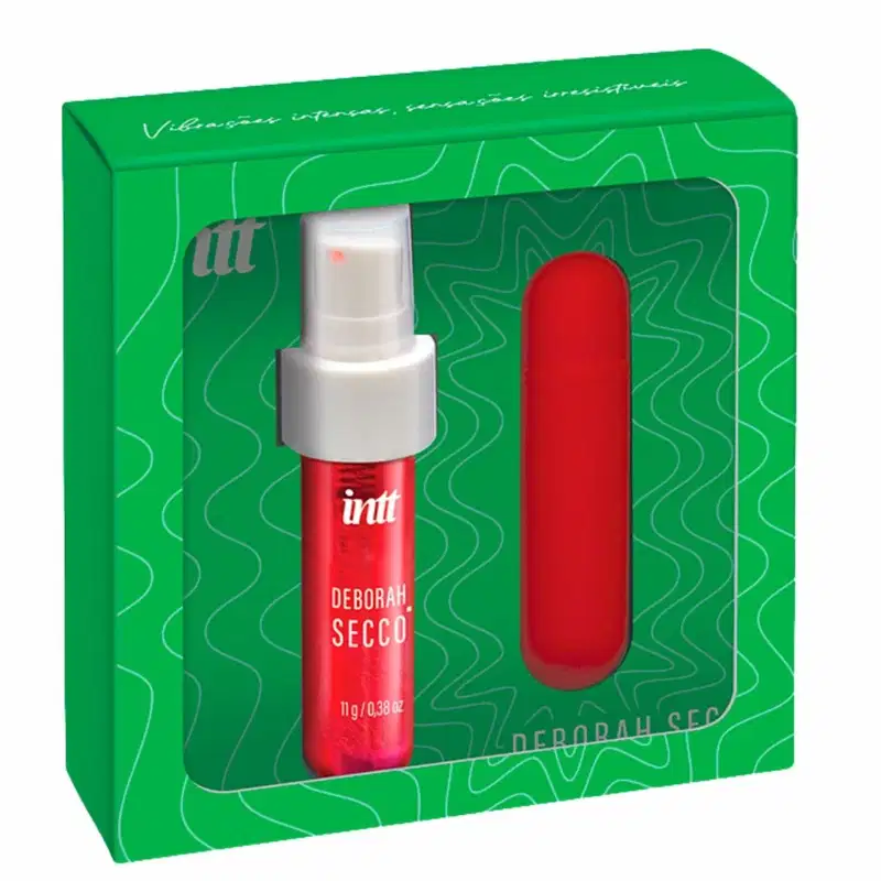 Kit Deborah Secco Bullet Vibrador Clitoris Feminino e Gel Beijavel Picante Aquece Intt
