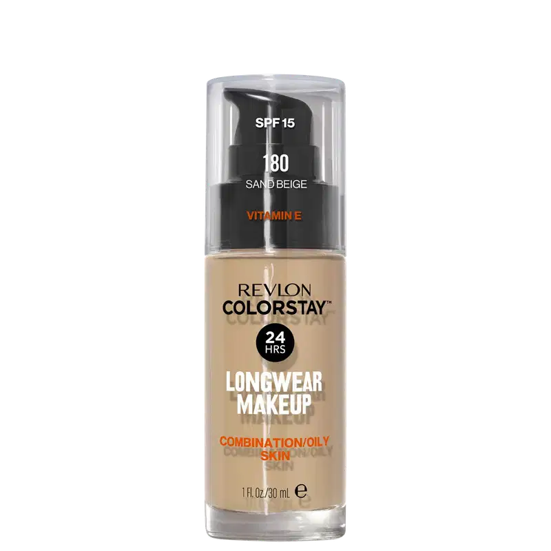 Revlon ColorStay 24 Horas Pele Mista à Oleosa FPS15 180 Sand Beige - Base Líquida 30ml