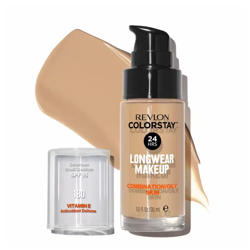 Revlon ColorStay 24 Horas Pele Mista à Oleosa FPS15 180 Sand Beige - Base Líquida 30ml