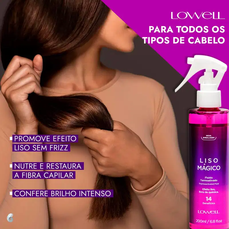 Lowell Liso Mágico - Fluido Termoativado 200ml