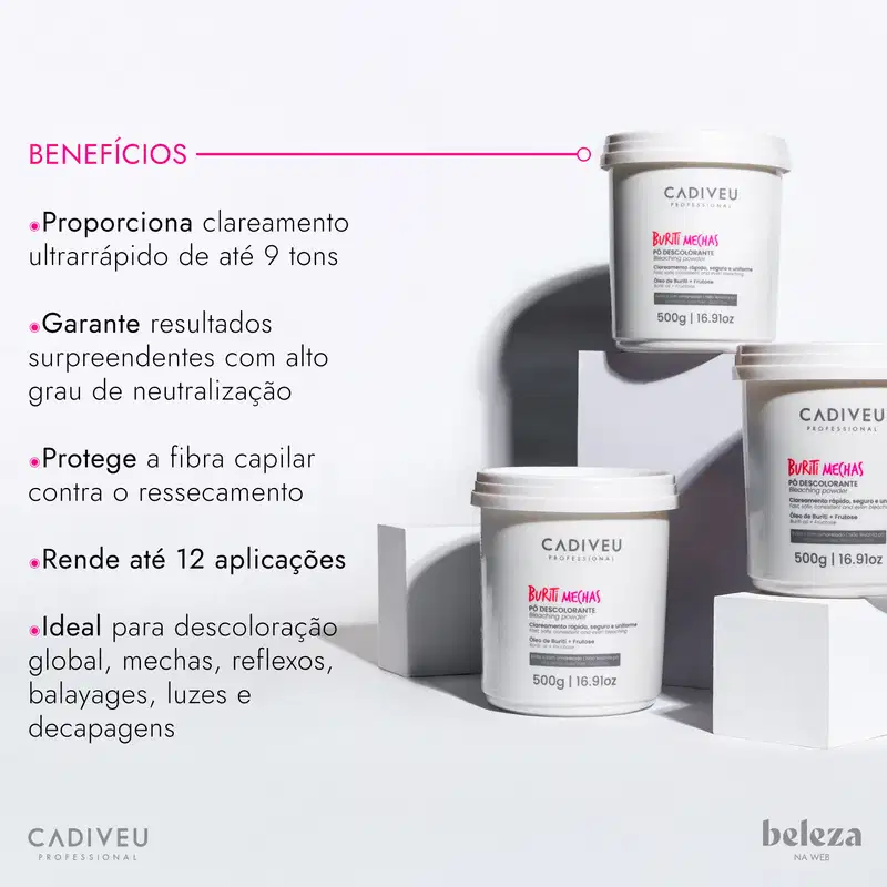 Cadiveu Professional Buriti Mechas - Pó Descolorante 500g