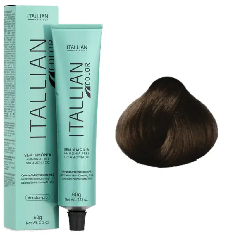 Coloração Itallian Color Sem Amônia 60g 3.0 Castanho Escuro