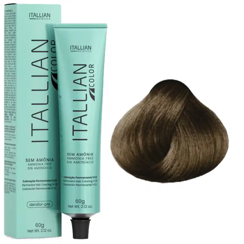Coloração Itallian Color Sem Amônia 60g 7.0 Loiro