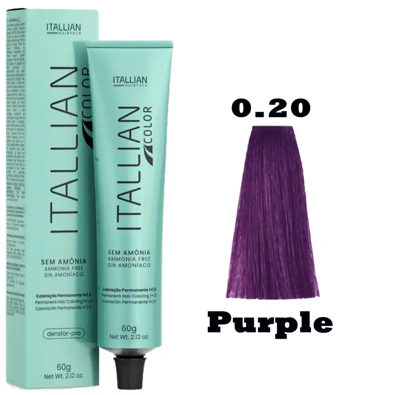 Coloração Itallian Color Sem Amônia 60g 0.20 Purple