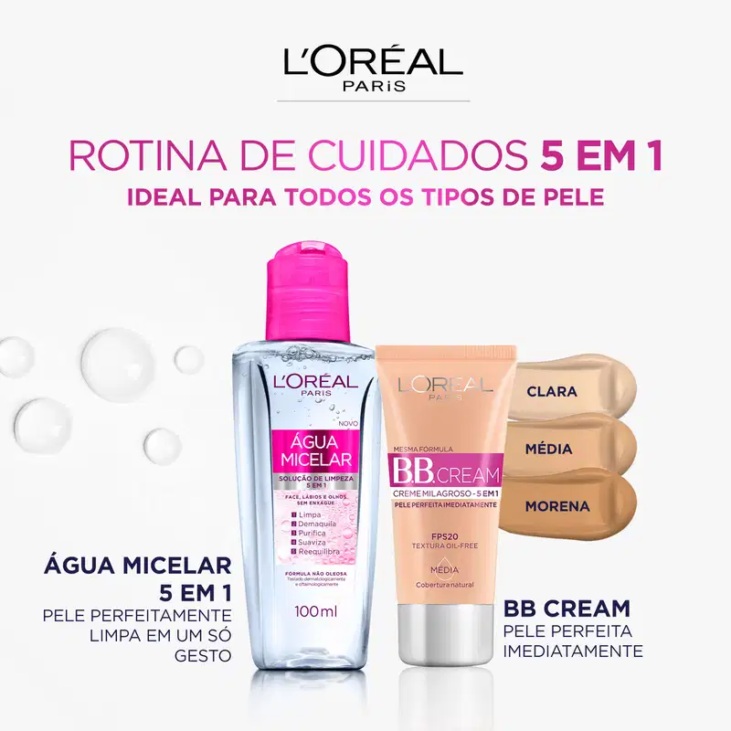 L'Oréal Paris Dermo Expertise Solução de Limpeza 5 em 1 - Água Micelar 100ml