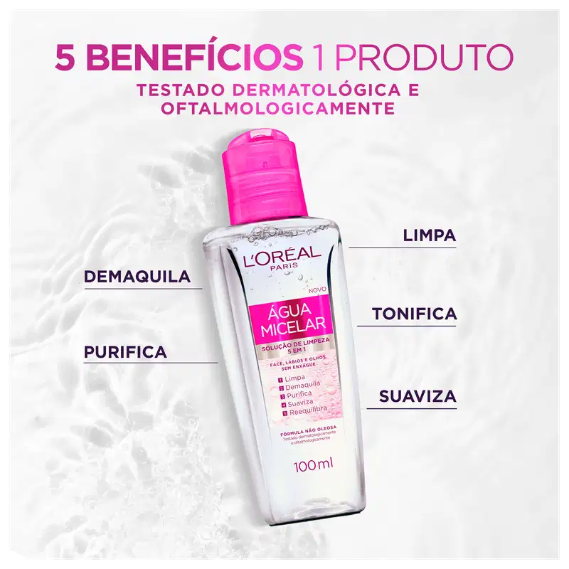L'Oréal Paris Dermo Expertise Solução de Limpeza 5 em 1 - Água Micelar 100ml