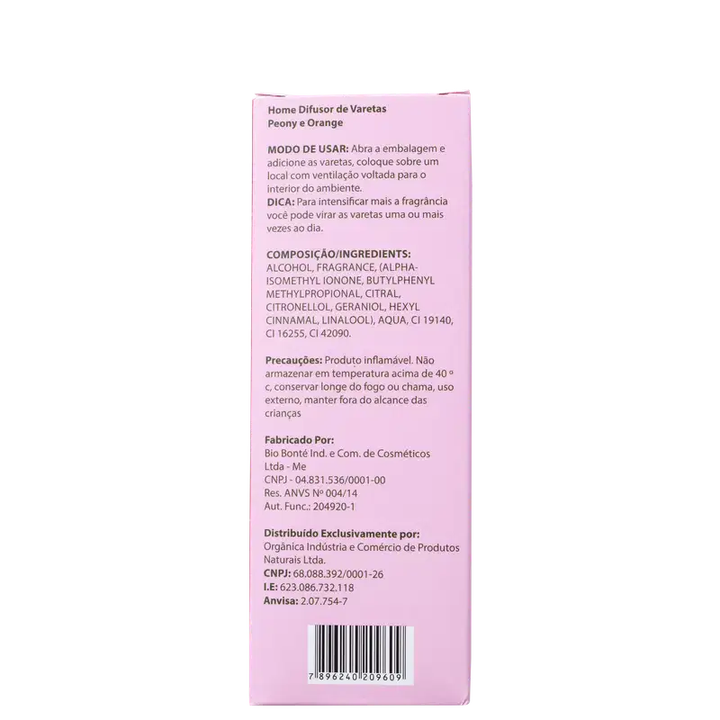 Orgânica Peônia & Laranja - Difusor de Ambiente 150ml