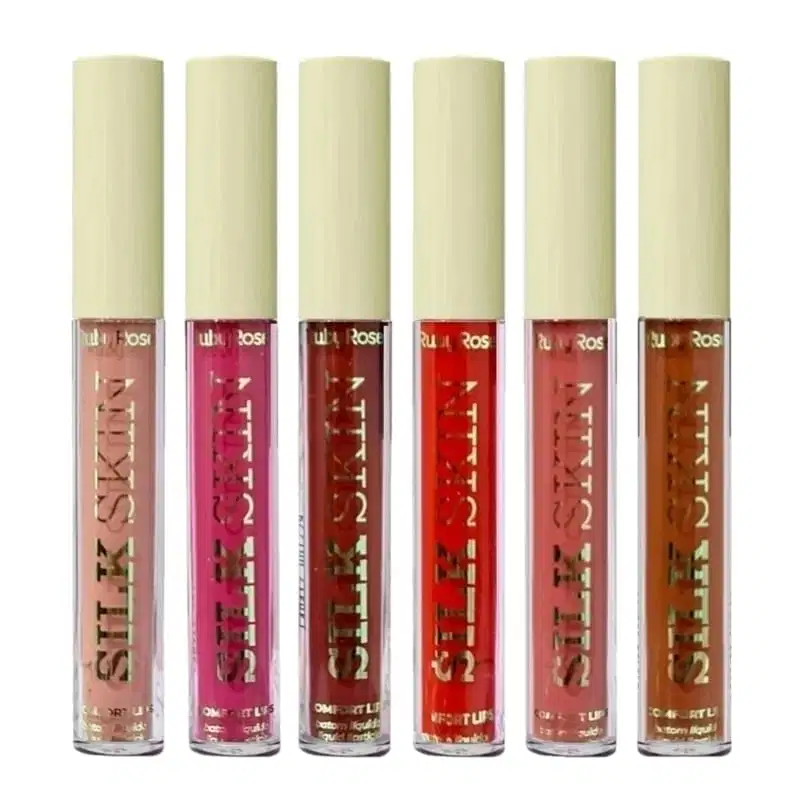 Batom Líquido Ruby Rose Silk Skin Comfort Lips SL02 3,5ml HB-L6201-2