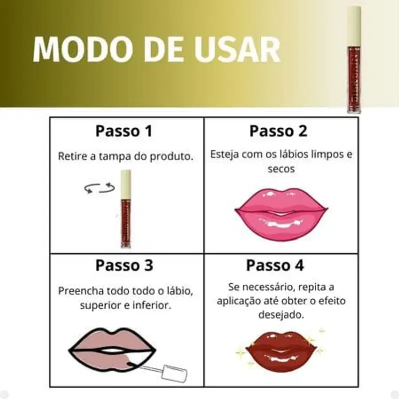 Batom Líquido Ruby Rose Silk Skin Comfort Lips SL02 3,5ml HB-L6201-2