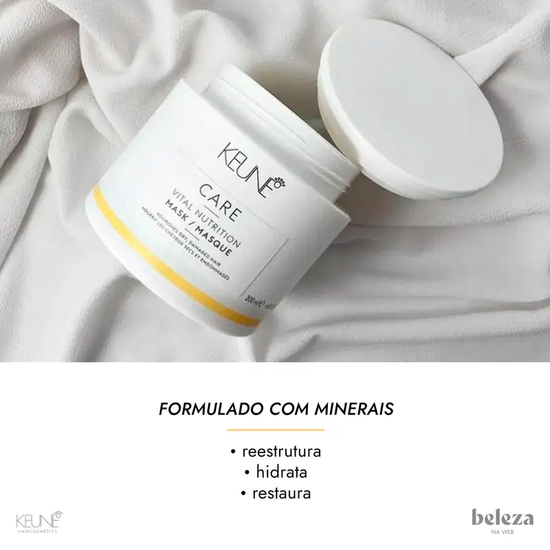 A imagem mostra a Máscara de Nutrição Care Vital Nutrition da marca Keune.
