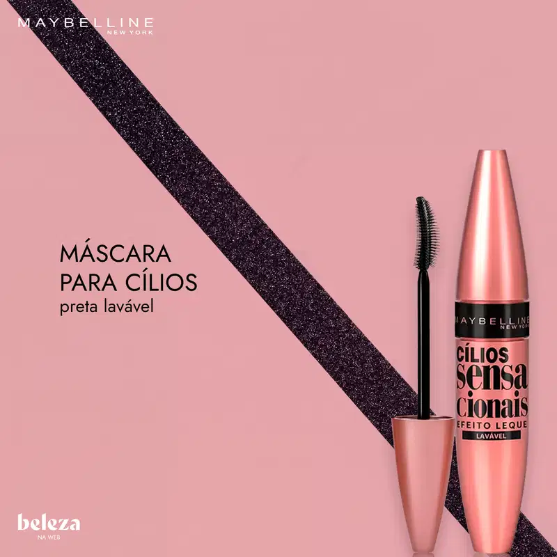 Máscara para cílios preta lavável