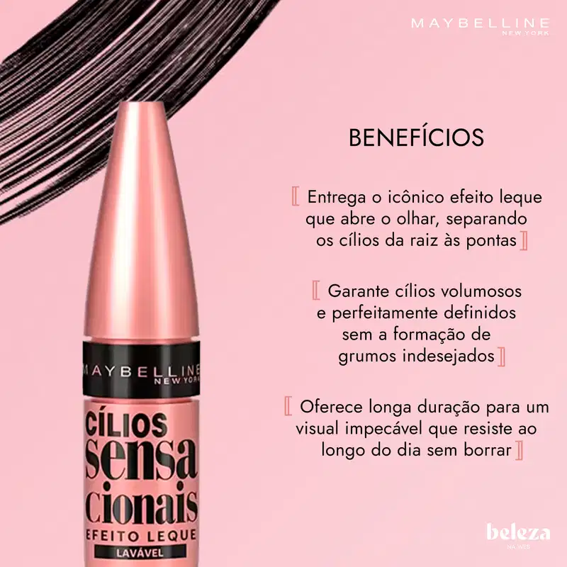 Entrega o icônico efeito legue que abre o olhar, separando os cílios da raiz às pontas. Cílios volumosos e perfeitamente definidos sem a formação de grumos indesejados. Oferece longa duração para um visual impecável que resiste ao longo do dia sem borrar.