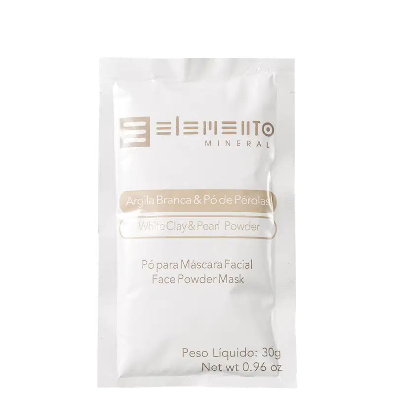 Elemento Mineral Argila Branca & Pó de Pérolas - Máscara Facial 30g
