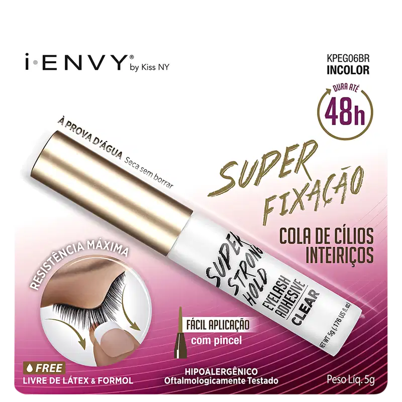 Kiss New York i-Envy Super Fixação 48h Incolor - Cola para Cílios 5g