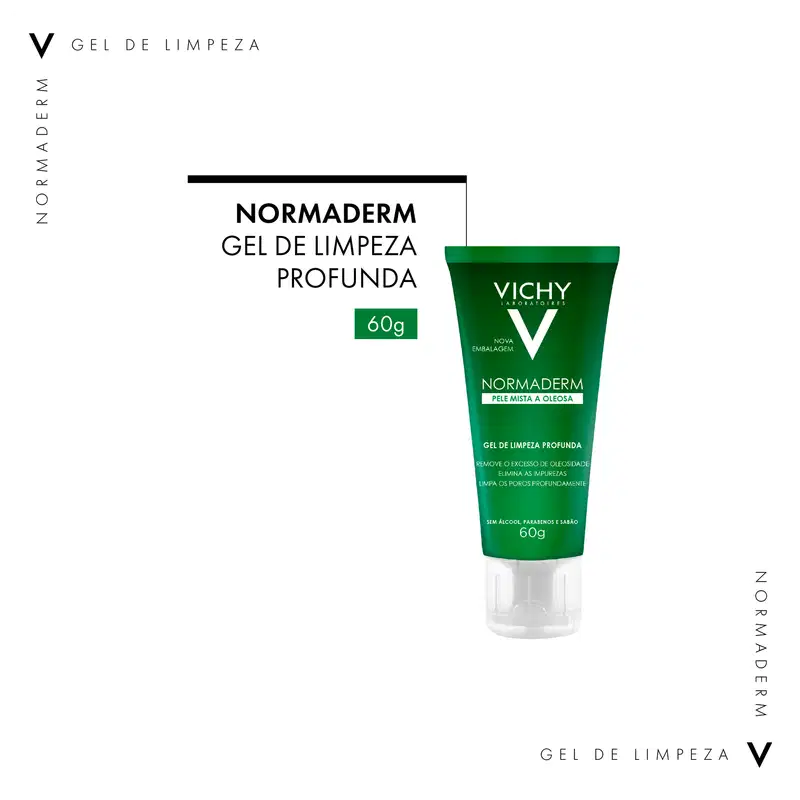 Vichy Normaderm Limpeza Profunda - Gel de Limpeza Facial 60g