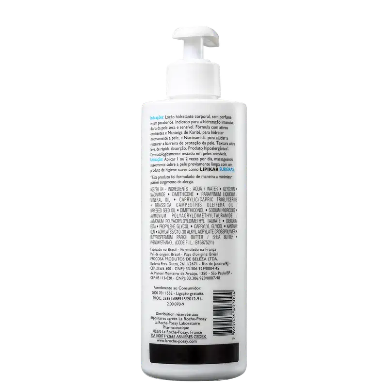 La Roche-Posay Lipikar - Loção Hidratante Corporal 400ml